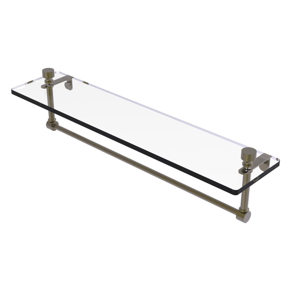 Allied Brass FT-1/22TB-ABR Foxtrot Antique Brass Wall mount Bathroom Shelf ( 22-in x 5-in x 5-in )