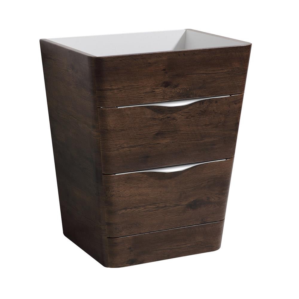 Fresca FCB8525RW Milano 26-in Rosewood Bathroom Vanity Base Cabinet without Top