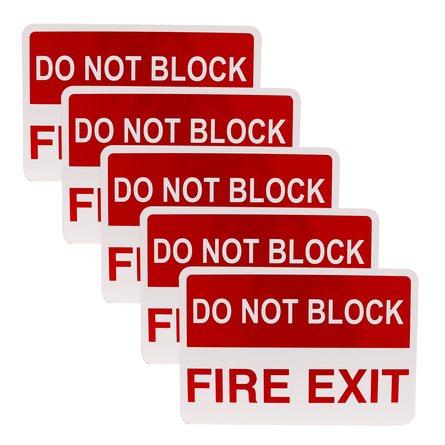 Safe Handler Red/White, Do Not Block Fire Exit Sign, Metal Fire Safety Sign  (10-Pieces) BLSH-FESIGN-10 - The Home Depot