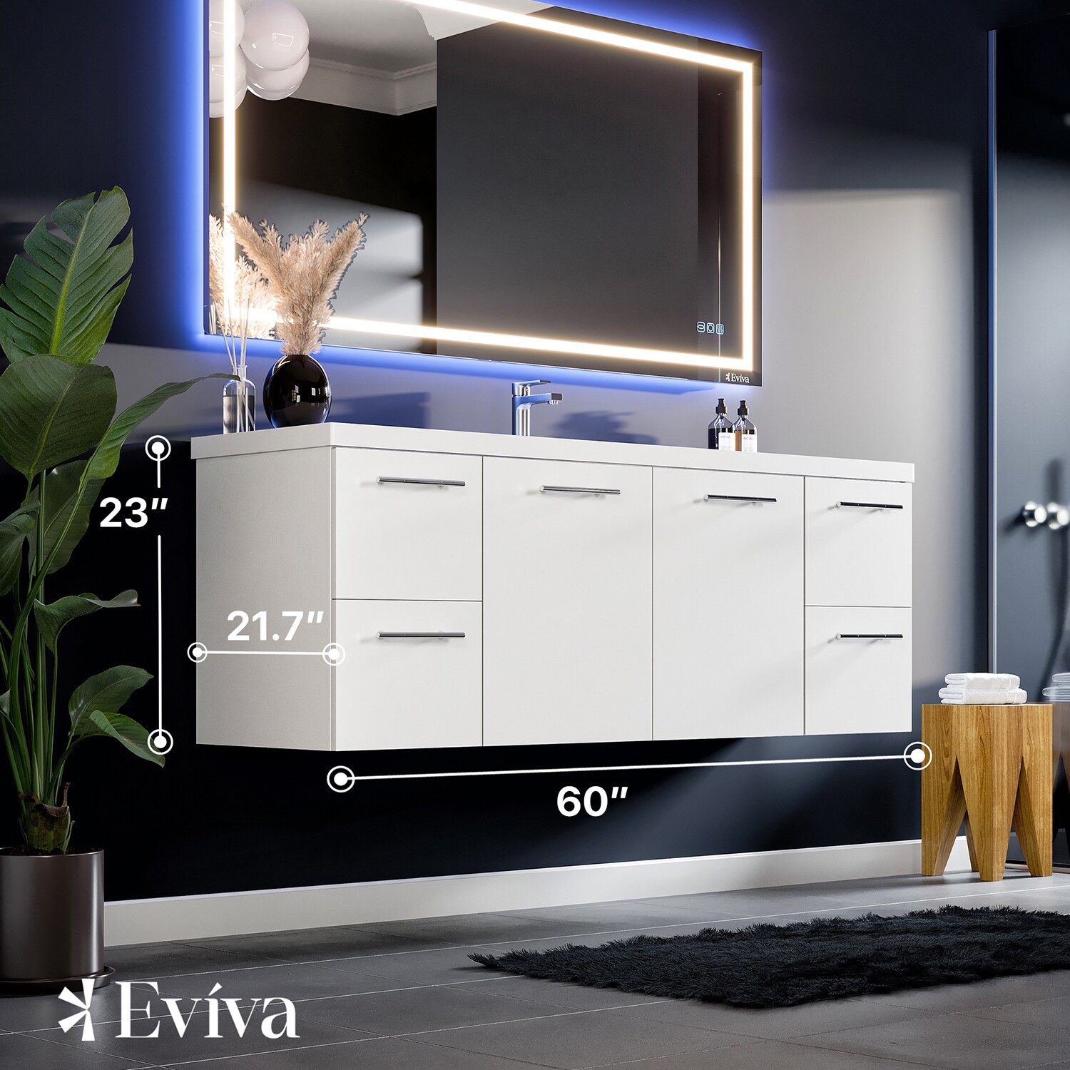 Eviva EVVN402-60WH Bath-Vanity-Combo - View #2