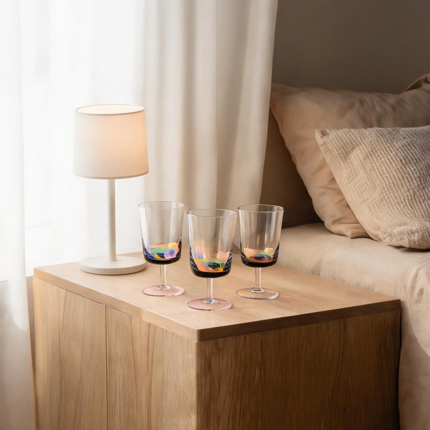 Naturefalls Outdoor Entertaining Set of 4 Crystal Clear Acrylic Wine Glasses 12oz Unbreakable Stemware