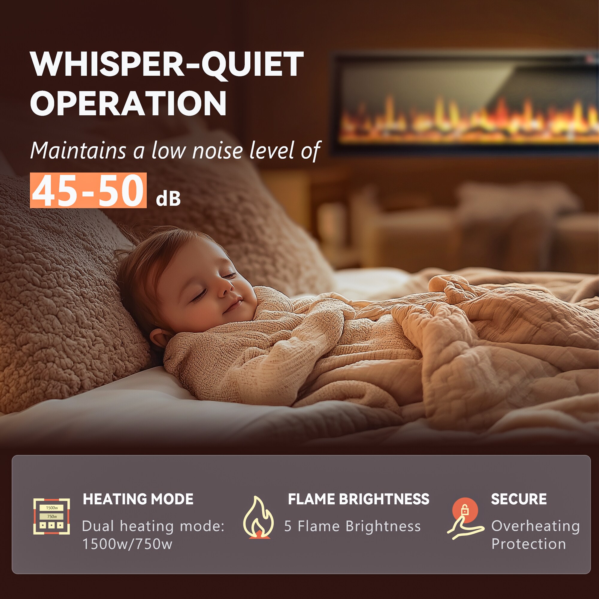 Euhomy EF001-72BL-E-LS-SC Electric-Fireplaces - View #5