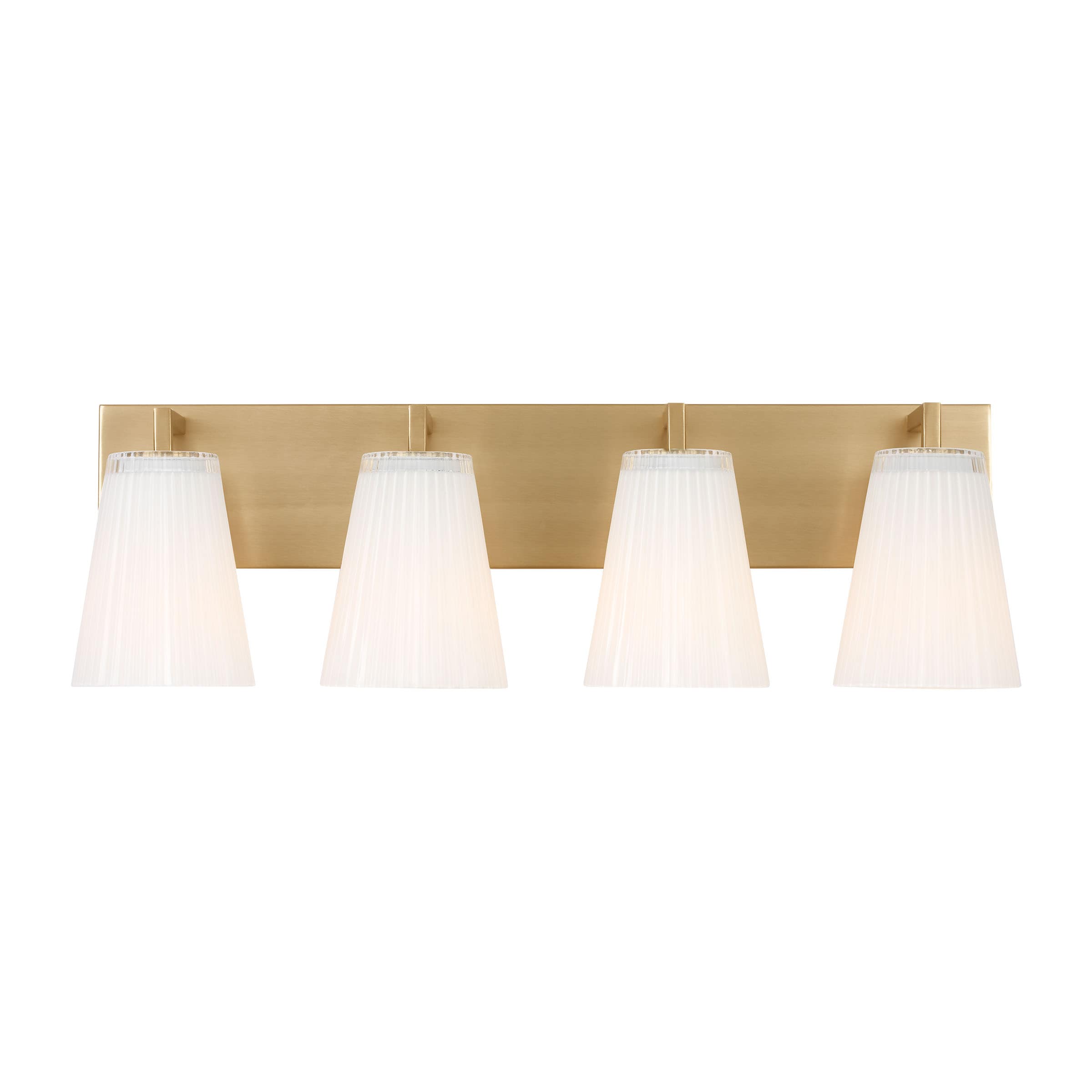 Generation Lighting GLV1104SB Upson 24.25-in 4 -Light Satin Brass Modern/contemporary Vanity light