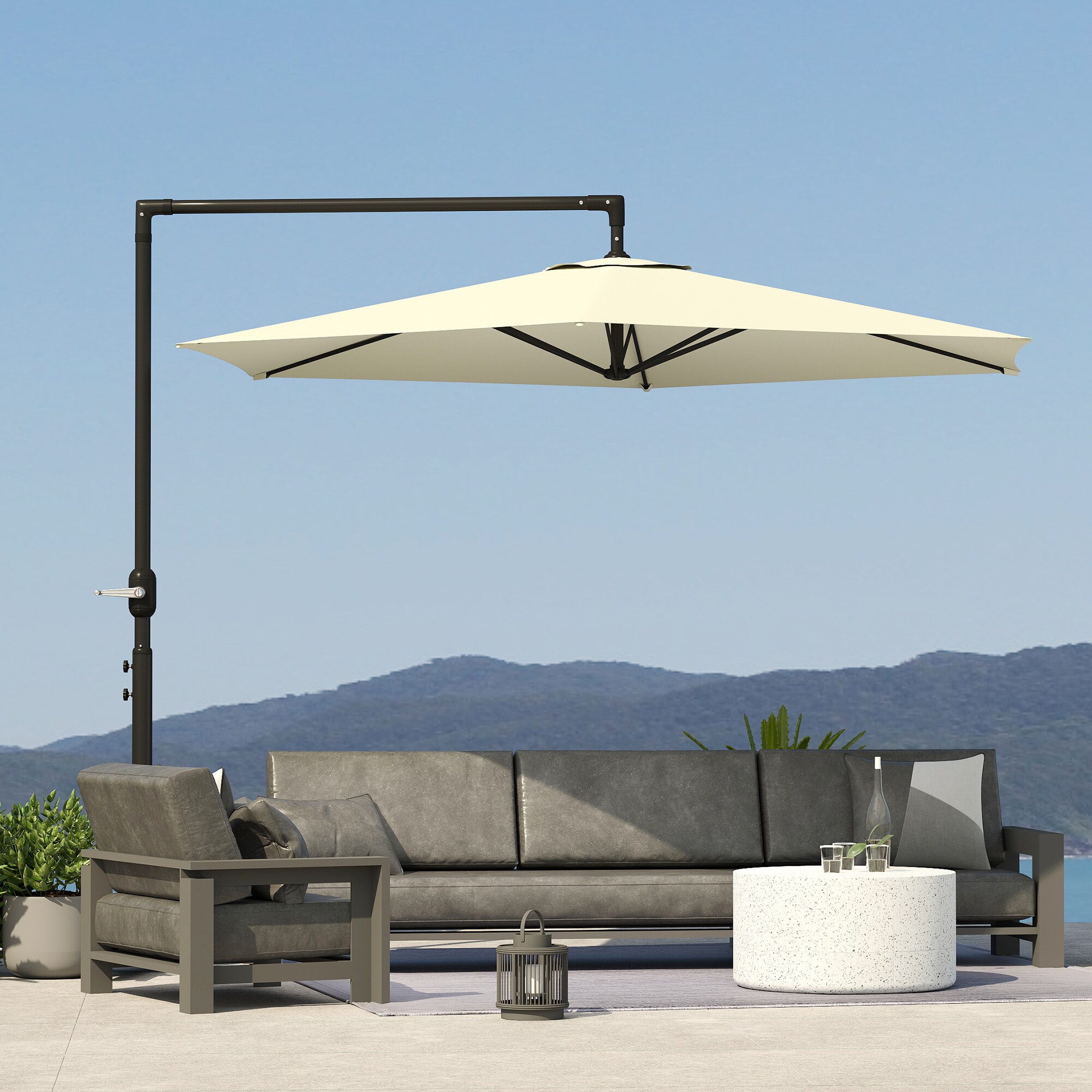 Outsunny 84D-318V00BG Umbrellas-2 - View #9