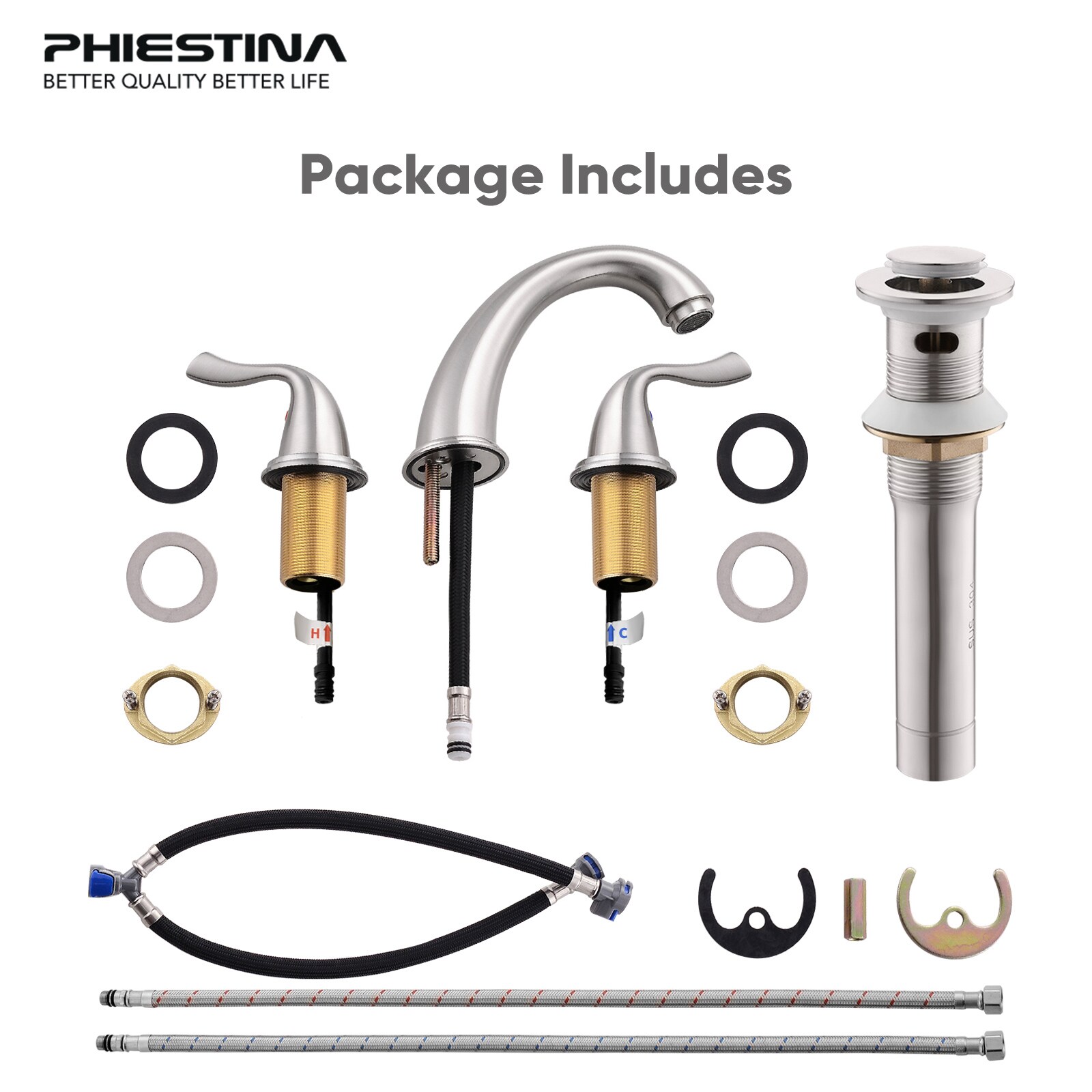 Phiestina LWBF03008-B07-GBN Lavatory-Faucets - View #2