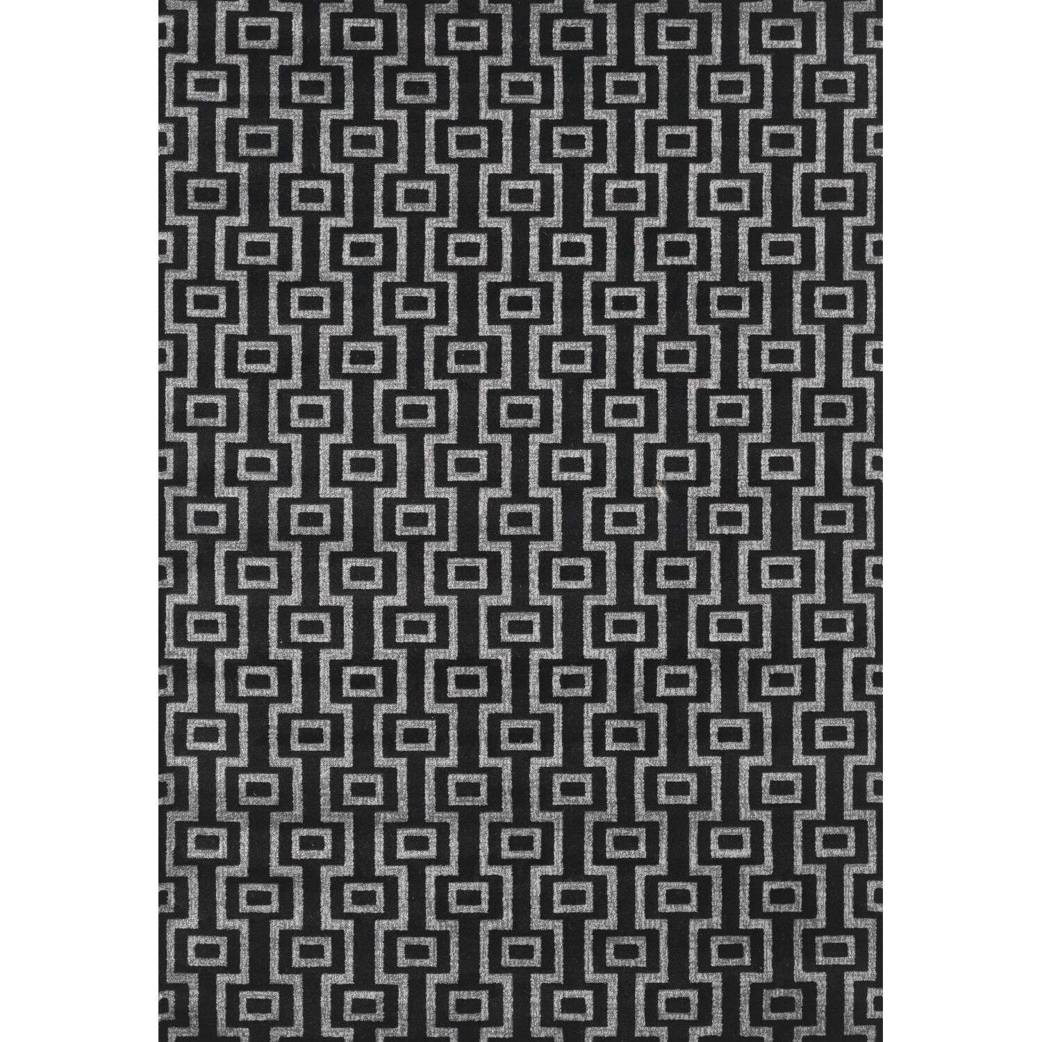 Concord Global 95134 3 x 5 Black Trellis Area Rug