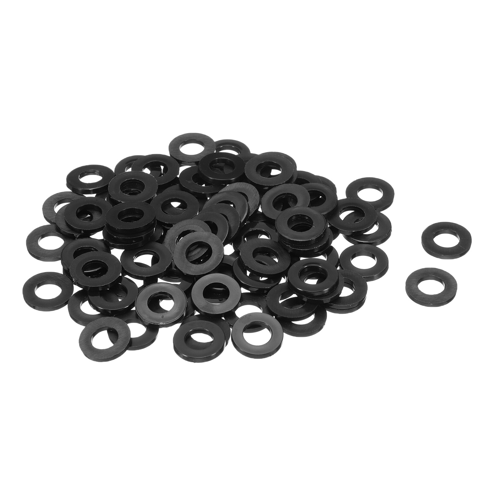 Unique Bargains - 120pcs M8 Nylon Flat Washers 8mm ID 16mm OD 2mm Thick Plain Washer Grommets Pla...