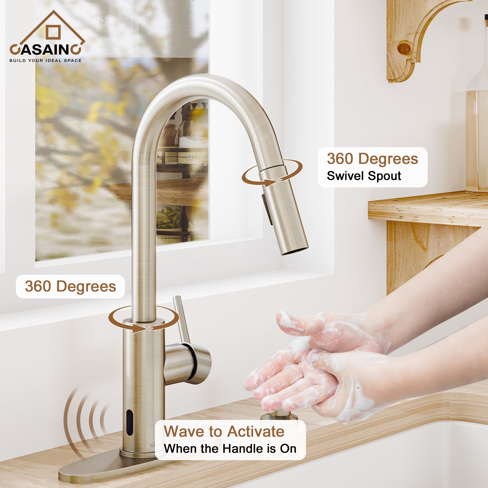 CASAINC CA-W3374-BN Kitchen-Faucets - View #4