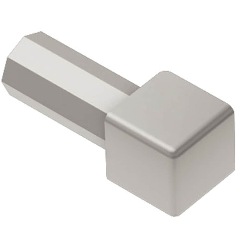 Schluter Systems EV/Q100AT Quadec 0.375-in W x 1-in L Satin nickel anodized aluminum Aluminum Inside/Outside corner Tile Edge Trim