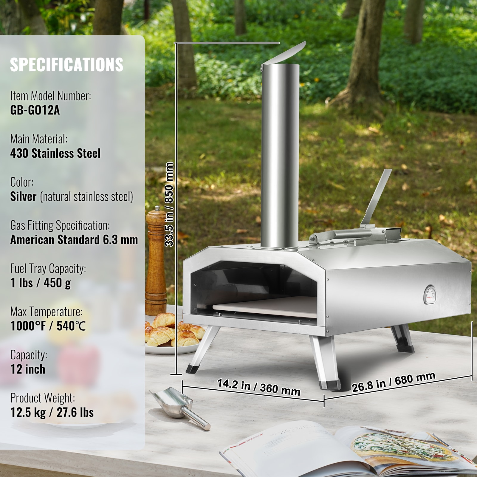 VEVOR BXPSLWNZWDJBRGWUJV0 Outdoor-Pizza-Ovens - View #8