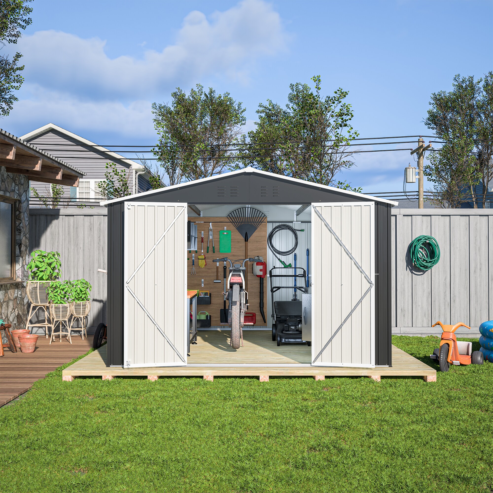 Mondawe MD-HG61R1384 Metal-Storage-Buildings-Sheds - View #3