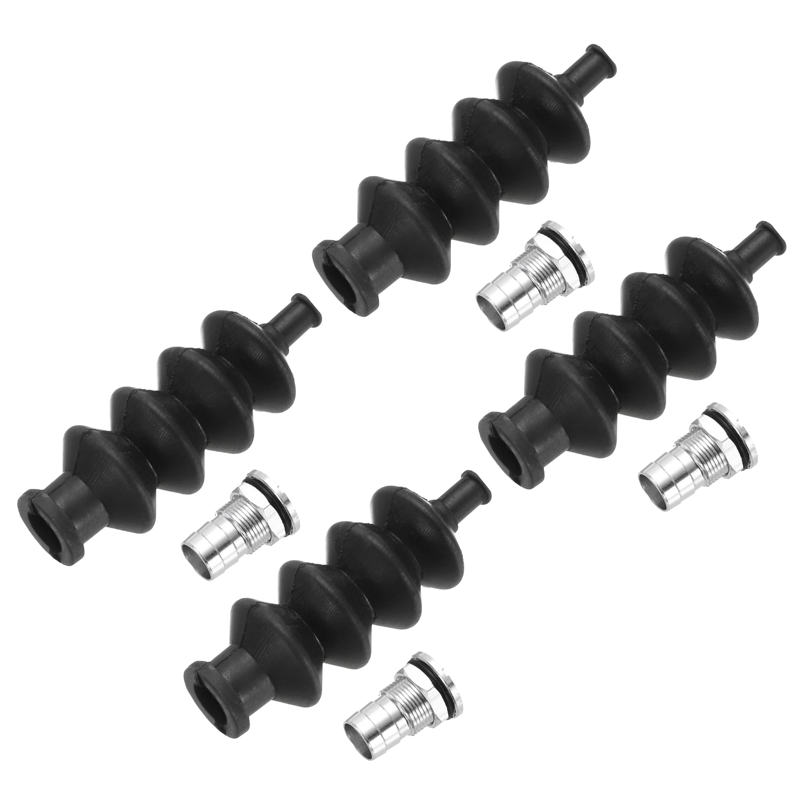 Unique Bargains 4Sets 42mm Waterproof Push Rod Rubber Seal Bellow with Aluminum Mount for RC Boat Brushless Electric Boat