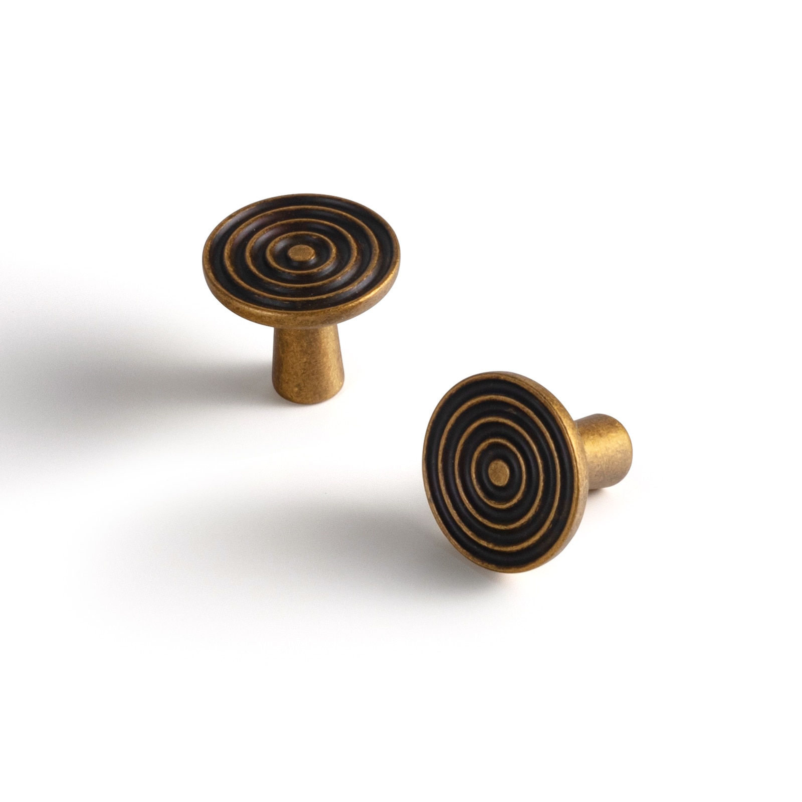 Miaokesen 9610GT-DK 1-1/4-in Antique Brass Mushroom Classic Cabinet Knob 6 -Pack