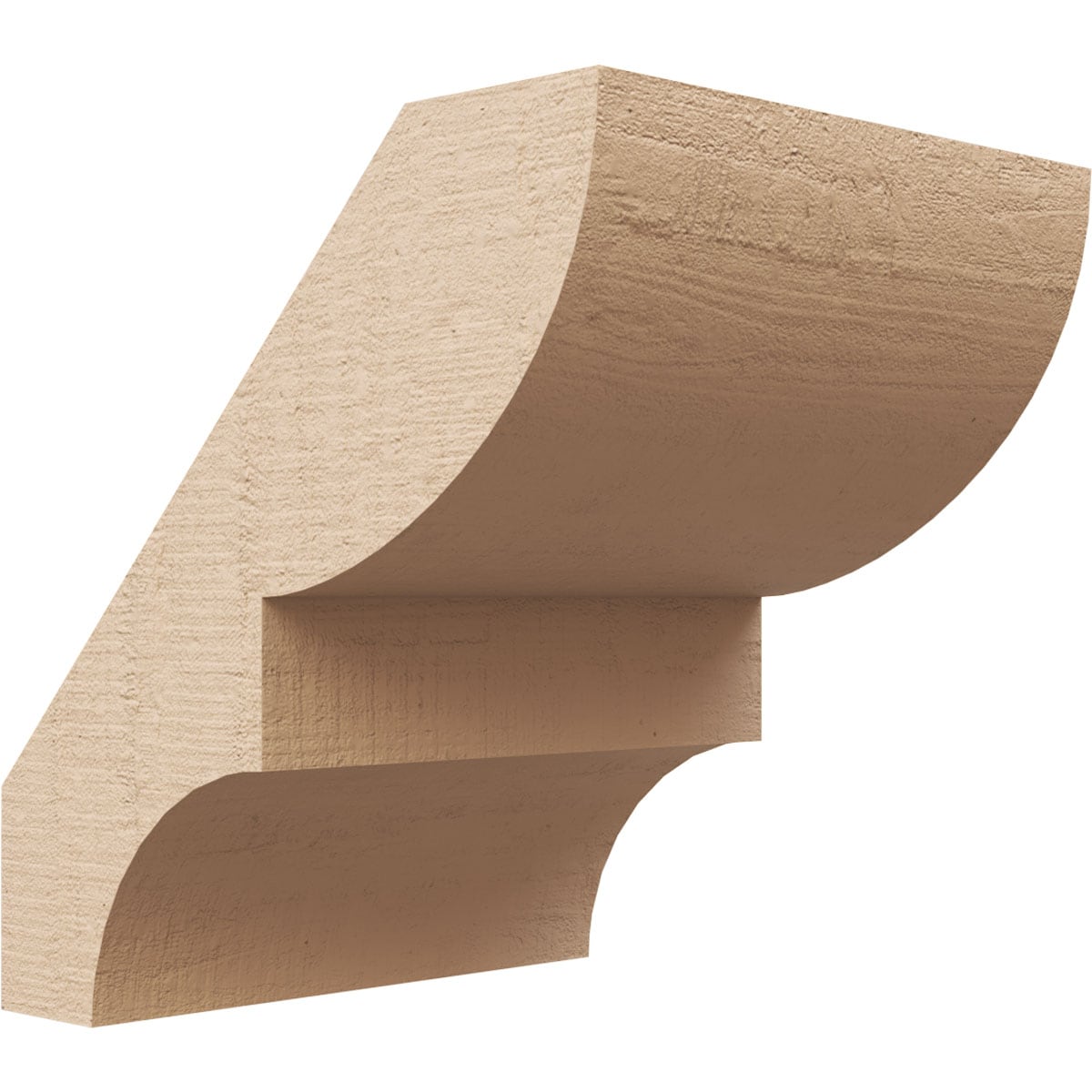 Ekena Millwork BRCUR05X06X06RIDRCPR 5-in x 6-in x 6-in Primed Urethane Ridgewood Rough Cedar TimberThane Knee Brace