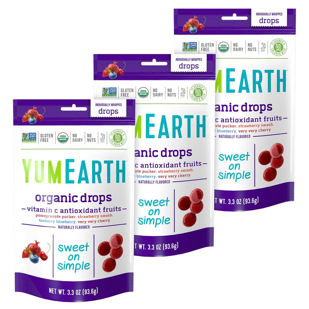 Yum Earth Pops Vitamin C Strawberry Smash Organic 3.1 oz