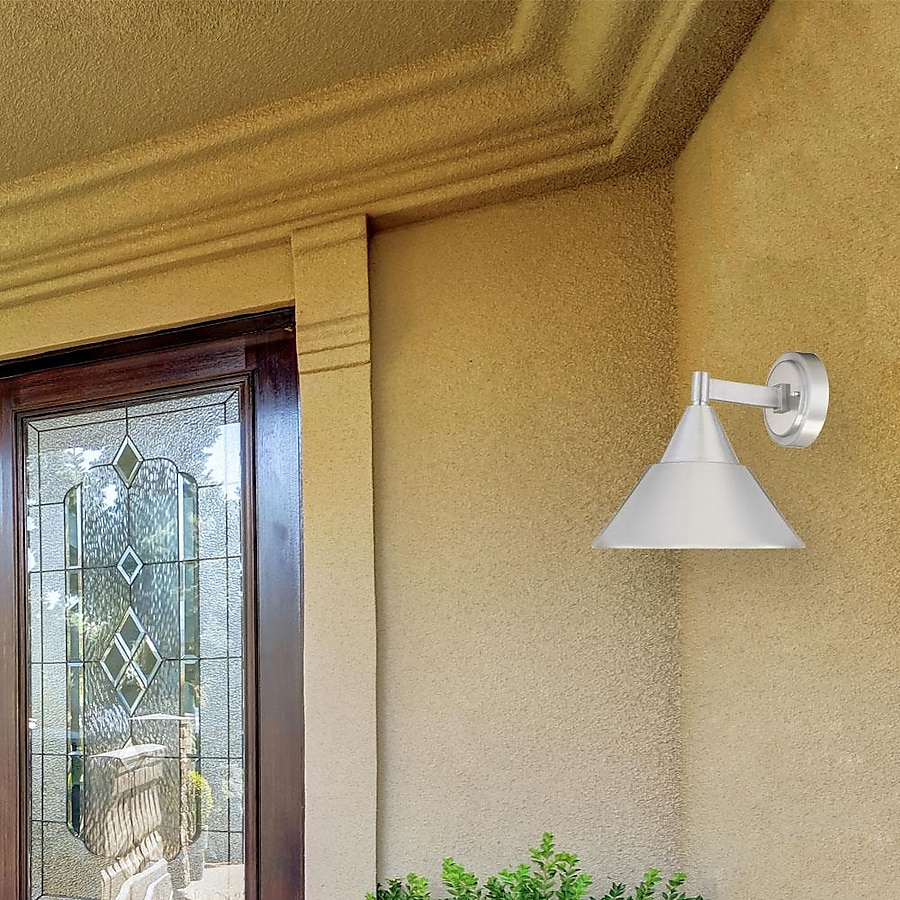 Designers Fountain Fremont 8.5-in H Brushed Aluminum LED Outdoor Wall Light ENERGY STAR Designers Fountain Fremont 8.5-in H Brushed Aluminum LED Outdoor Wall Light ENERGY STAR