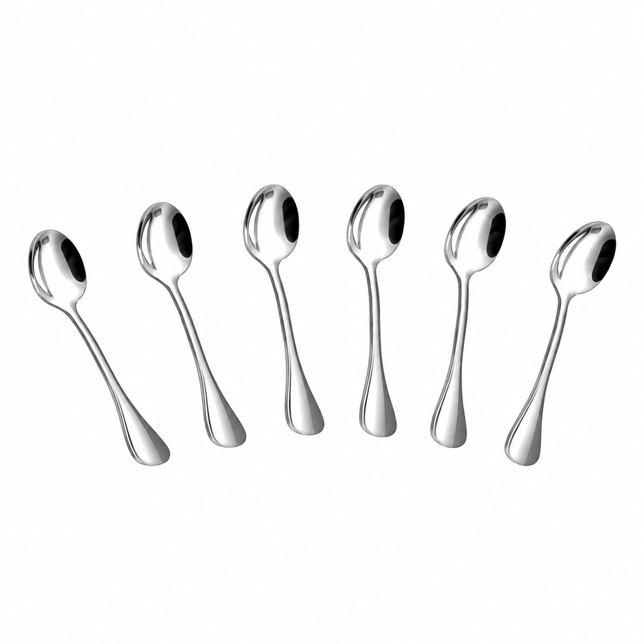 Aoibox  6 Piece Mini Stainless Steel Spoons 3 54 Inch Food Grade SUS 304 Small Seasoning Spoons for Spices Sugar and Honey