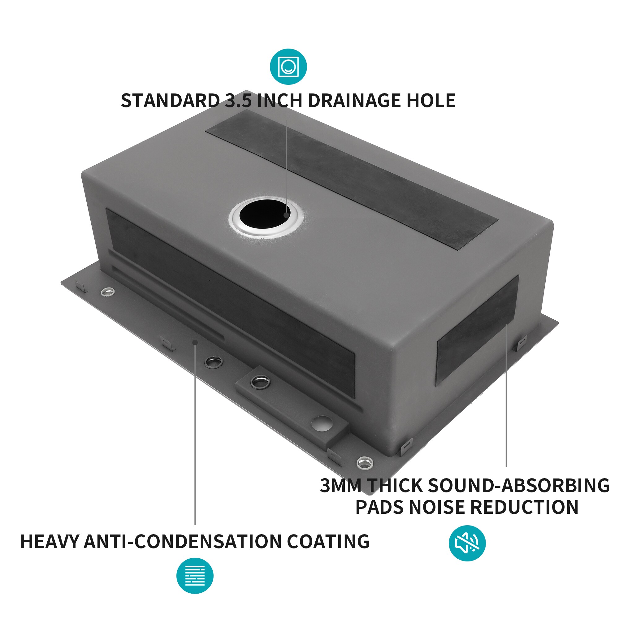 Mondawe OR-L620KS-DG Kitchen-Sinks - View #10