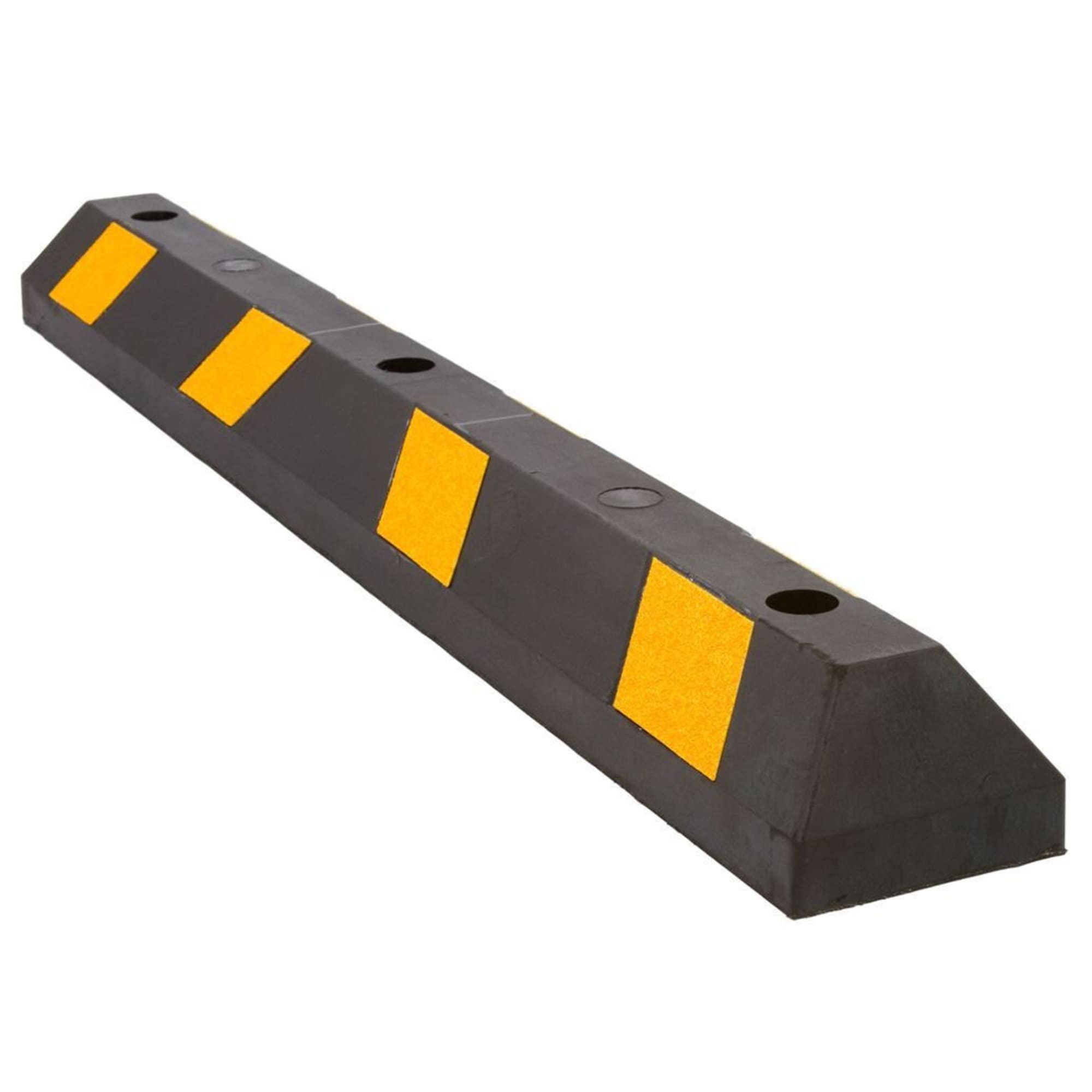 Guardian  Parking Stop 4 Foot Long Rubber Curb with Mounting Holes Black/Yellow