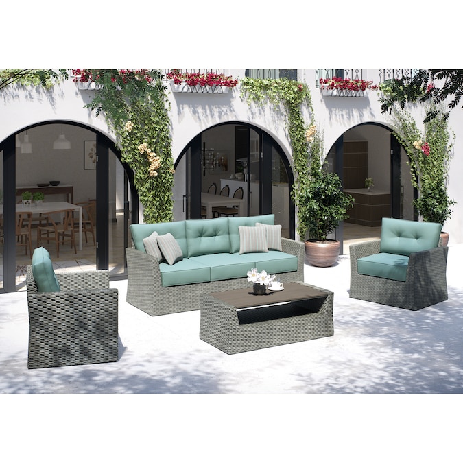 Martha Stewart Isley 4 Piece Wicker, Martha Stewart Outdoor Furniture Sets