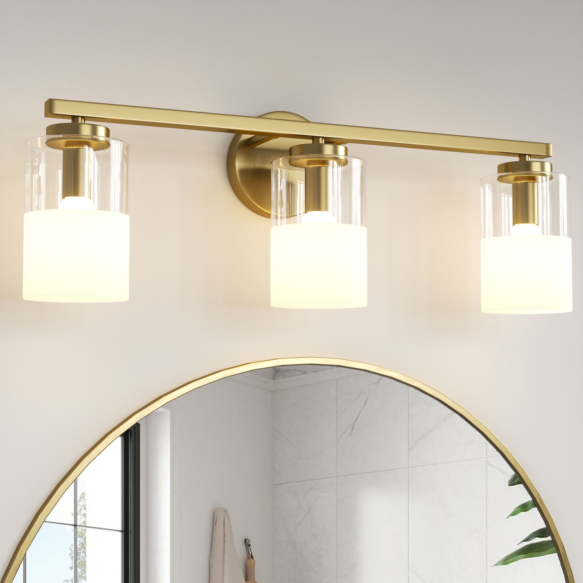 Maxax Luminous Essence 24-in 3 Light Brass Modern/contemporary Vanity light