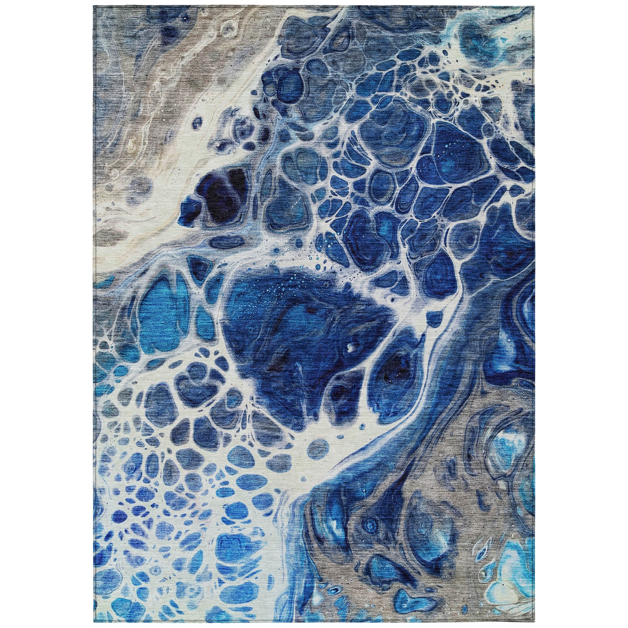 Addison Rugs ACN682NA8X10 Chantille ACN682NA 8 x 10 (ft) Polyester Navy Rectangular Indoor/Outdoor Geometric Machine washable Area rug