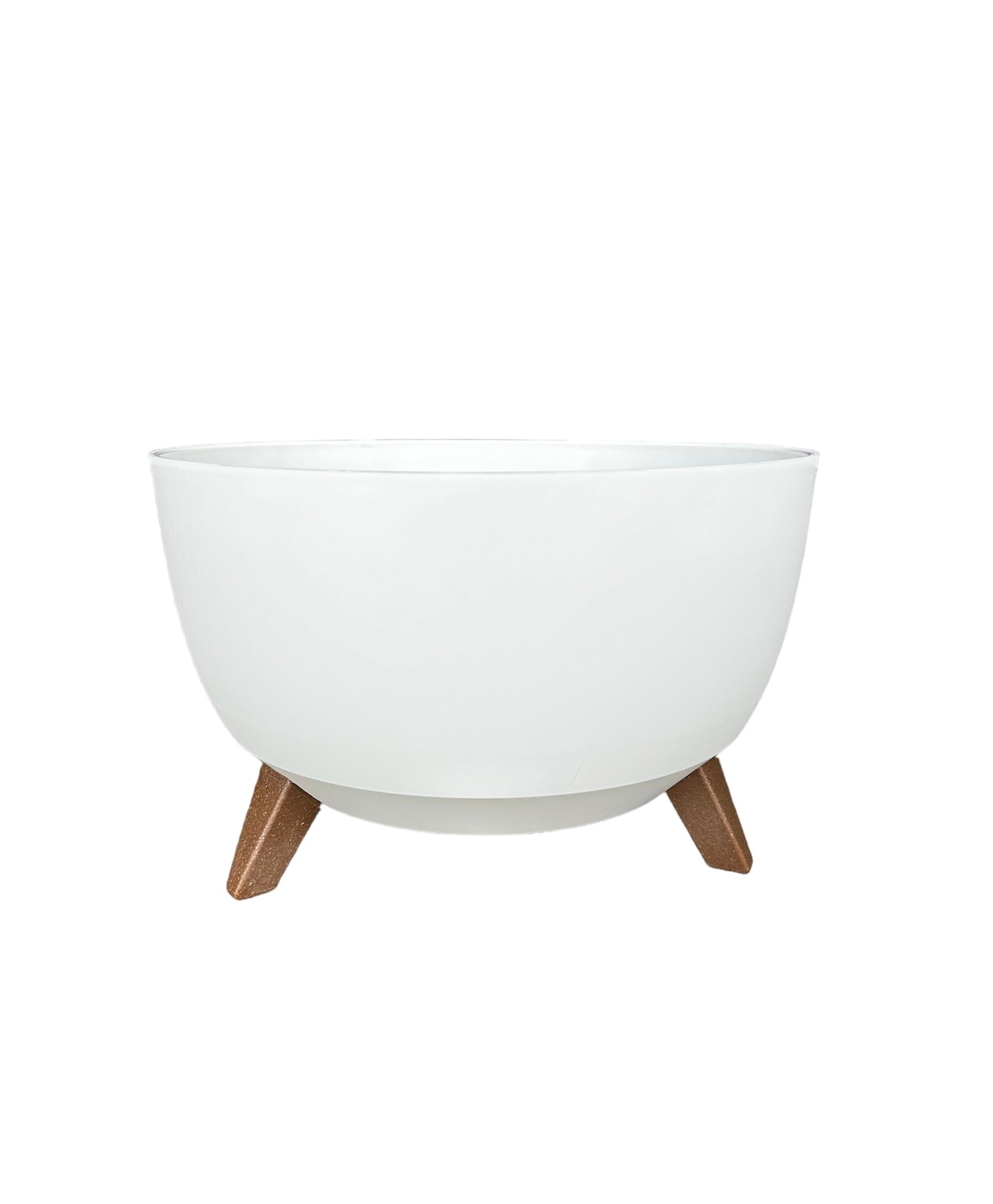 Color and Sabor Mediterano RO40074 Round 15.7-in W x 8-in H x Off-white Plastic Indoor/Outdoor Planter