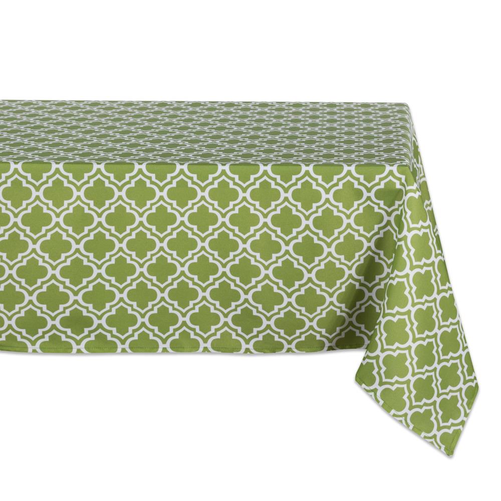 DII CAMZ36769 Green Lattice Tablecloth