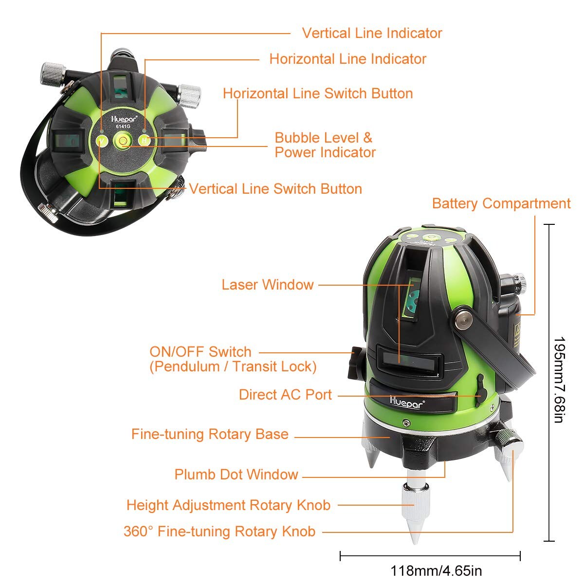Huepar 6141G Laser-Level - View #8