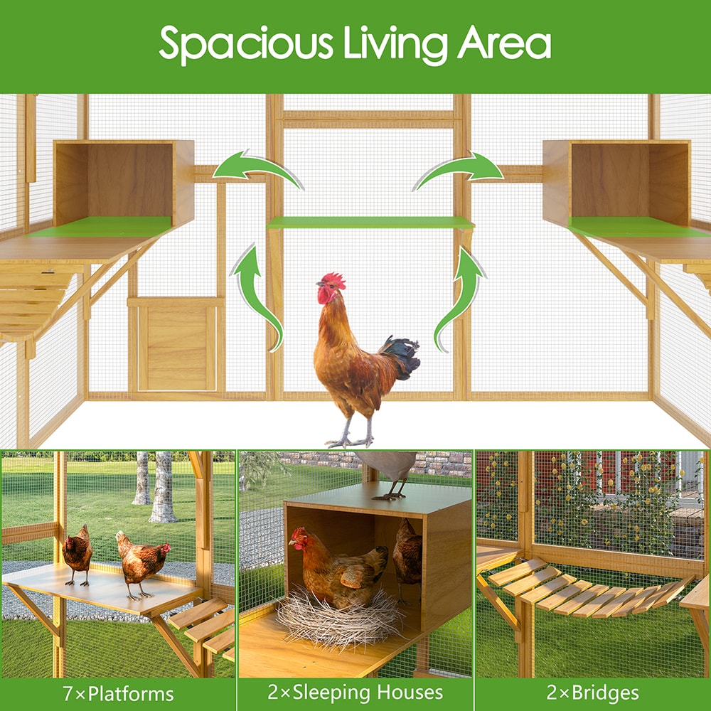 Homsee C-KF150158-09-AB Chicken-Coops-Rabbit-Hutches - View #10