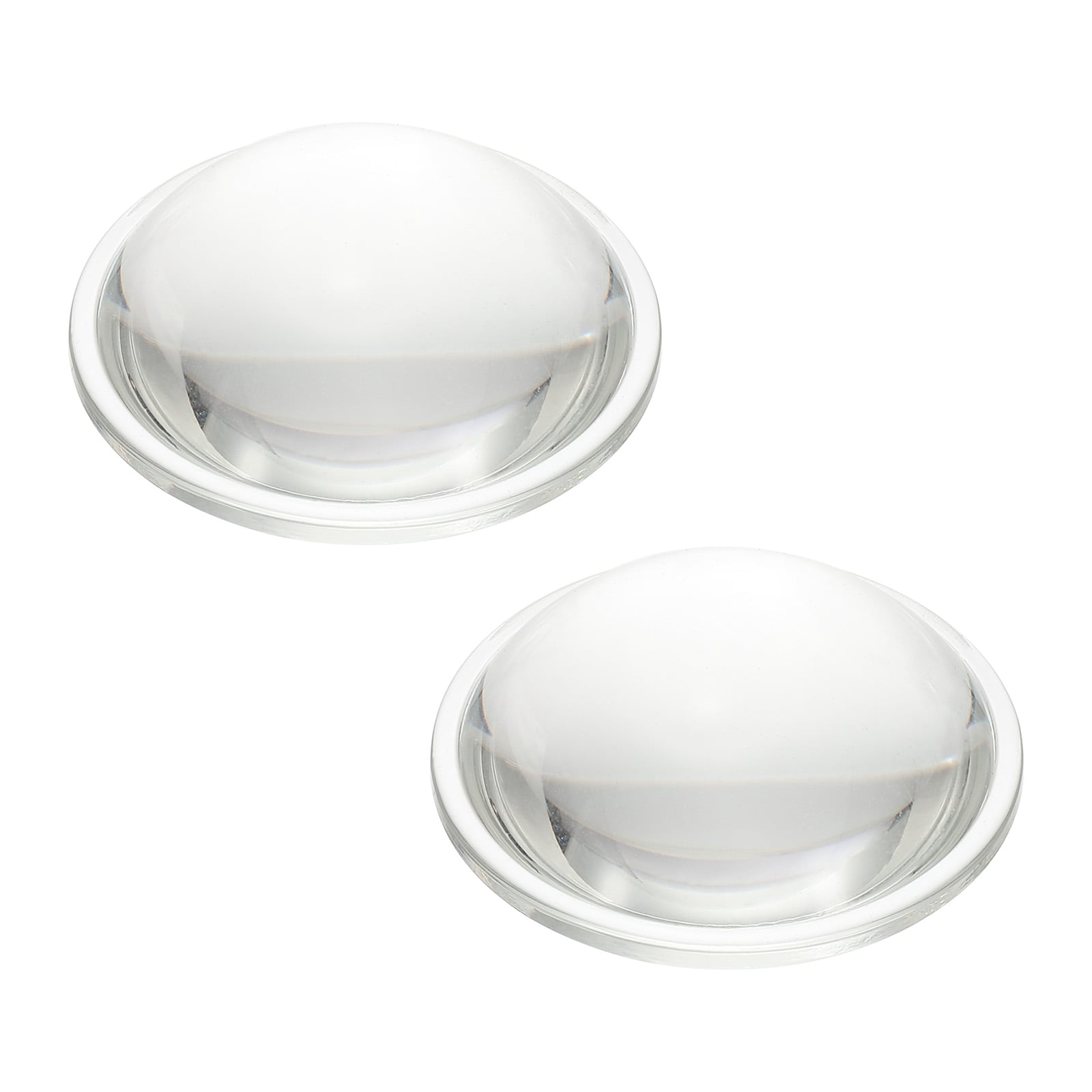 PATIKIL Diameter 50mm Flat Convex Lens 2pcs Height 15mm High Borosilicate Glass LED Optical Convex Condenser Lens with Edge for Flashlight Car Bike Head Lamp Spotlight Clear 3mm #S26062500UX8492