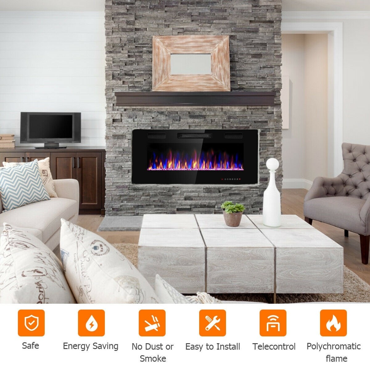 Clihome CWCH-EPA24704 Electric-Fireplaces - View #4