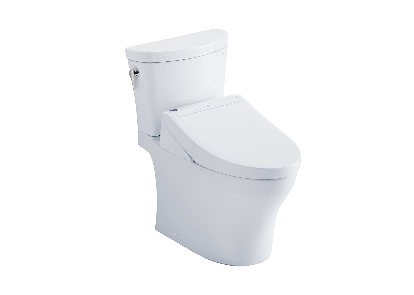TOTO MW4483084CEMFGN-01 Cotton White Dual Flush Elongated Standard height Soft Close 2-piece Bidet 12-in Rough-In WaterSense Labeled 1.28 GPF