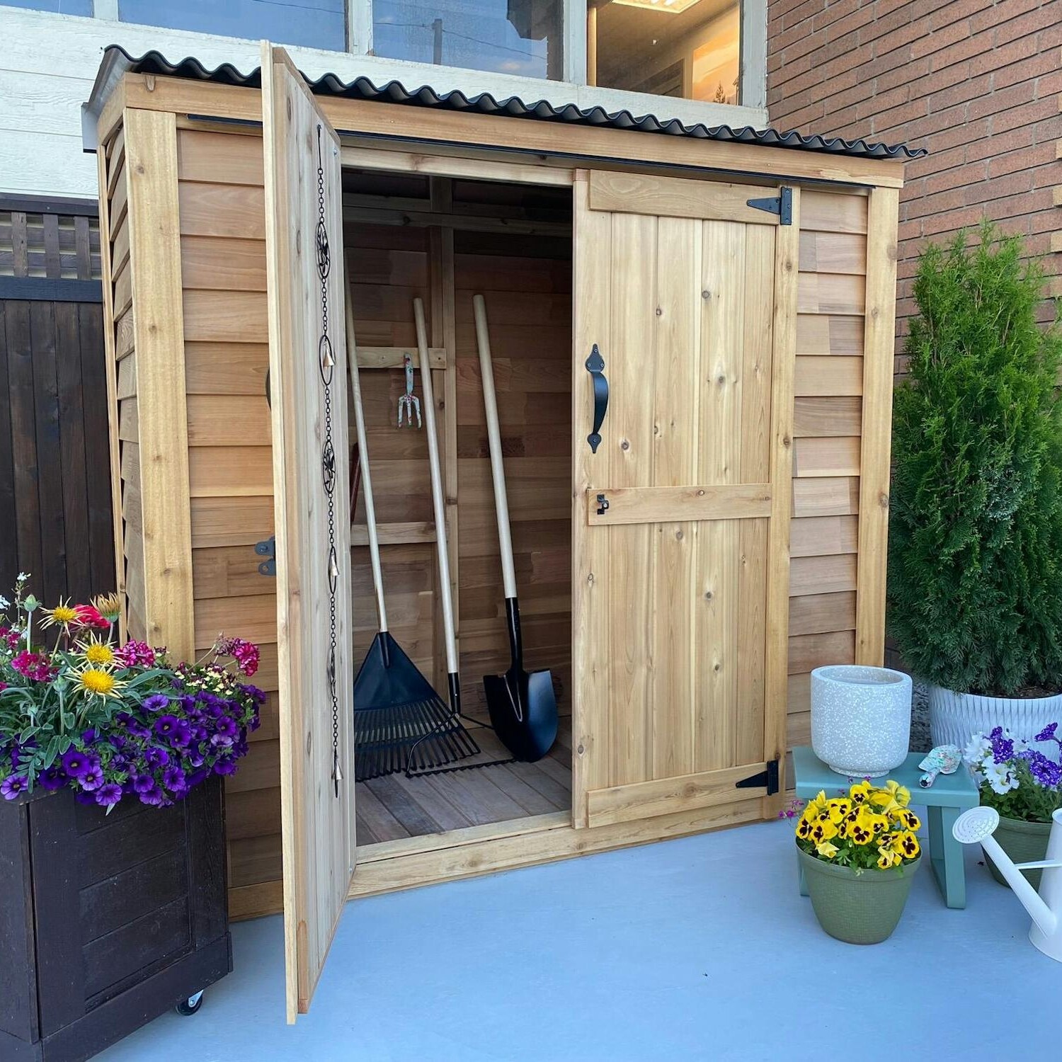 Outdoor Living Today GGC63-FJ-METAL Wood-Storage-Buildings - View #4