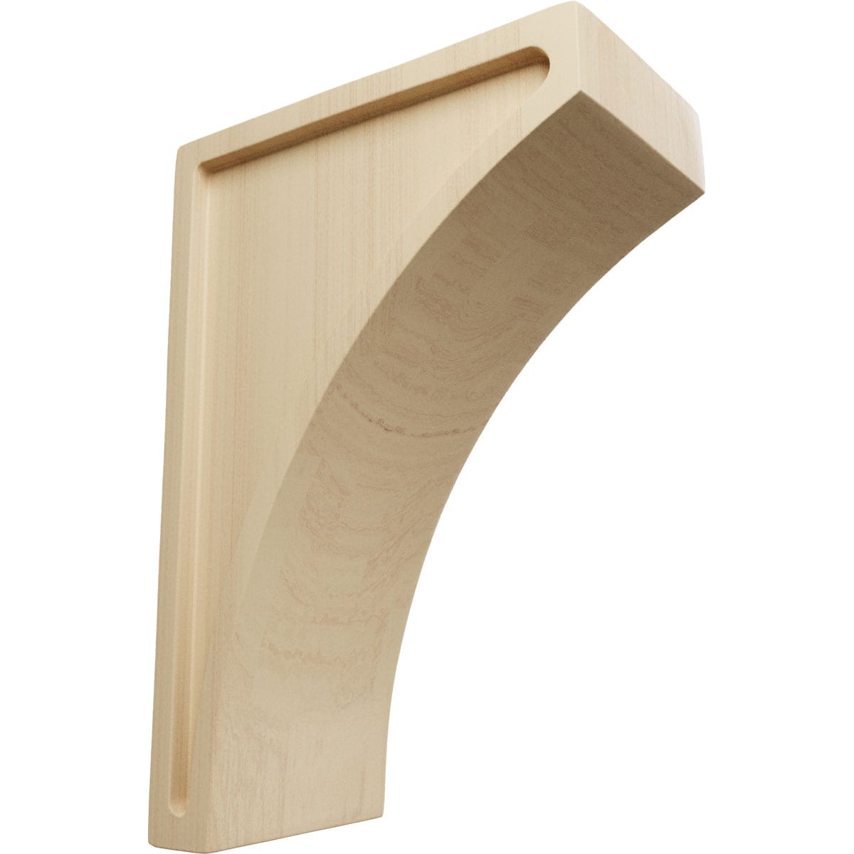 Ekena Millwork CORW03X05X08LWRW 3-in x 5.5-in x 8-in Unfinished Rubberwood Wood Paintable/Stainable Corbel