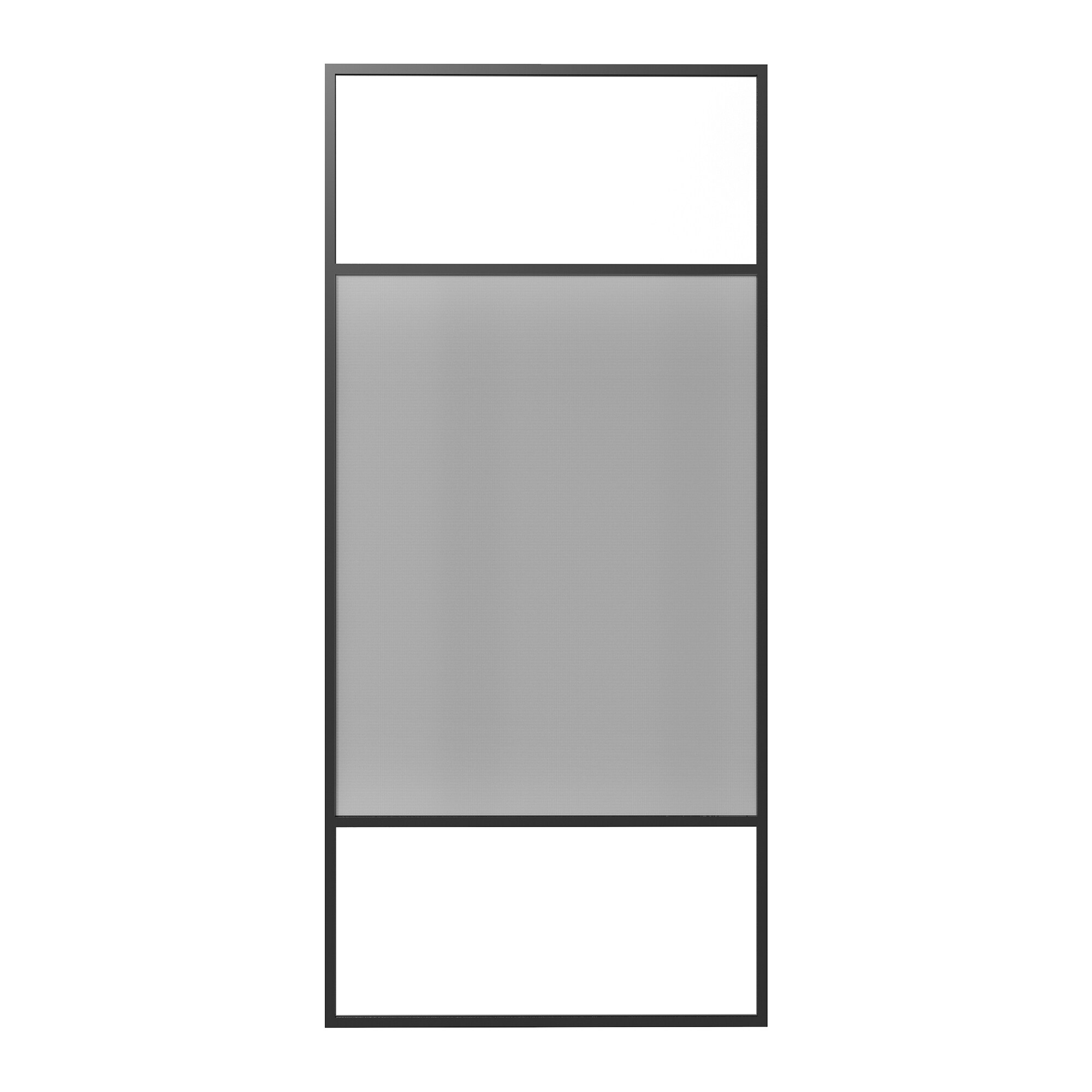 CASAINC CA13SN013474MB Matte Black 34-in W x 74-in H Framed Frosted Glass Corner Fixed Shower door