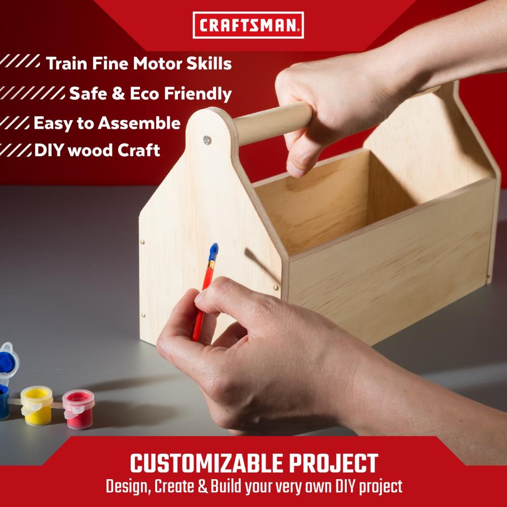 Red Toolbox Toolbox House Woodworking Kit in the Kids Project Kits  department at