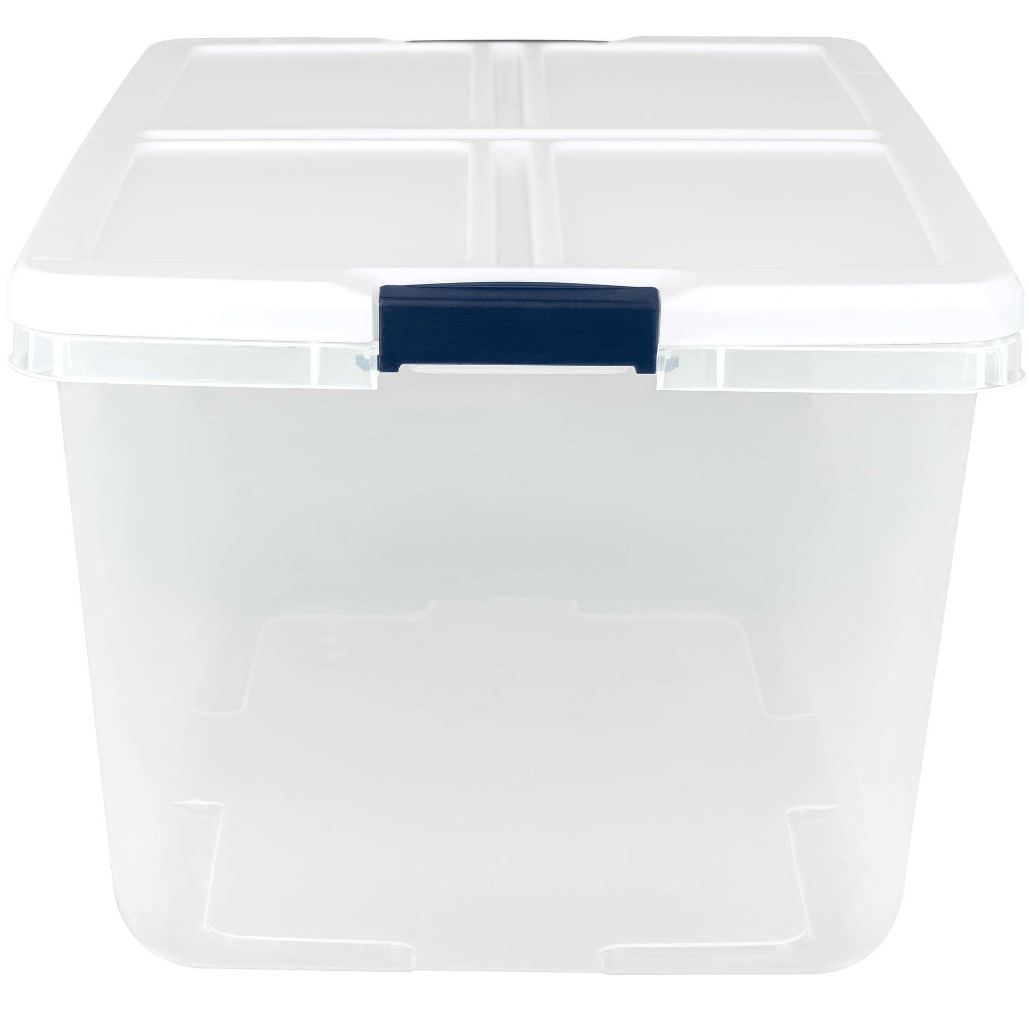 Project Source Medium 16.5-Gallons (66-Quart) Clear, White Tote 