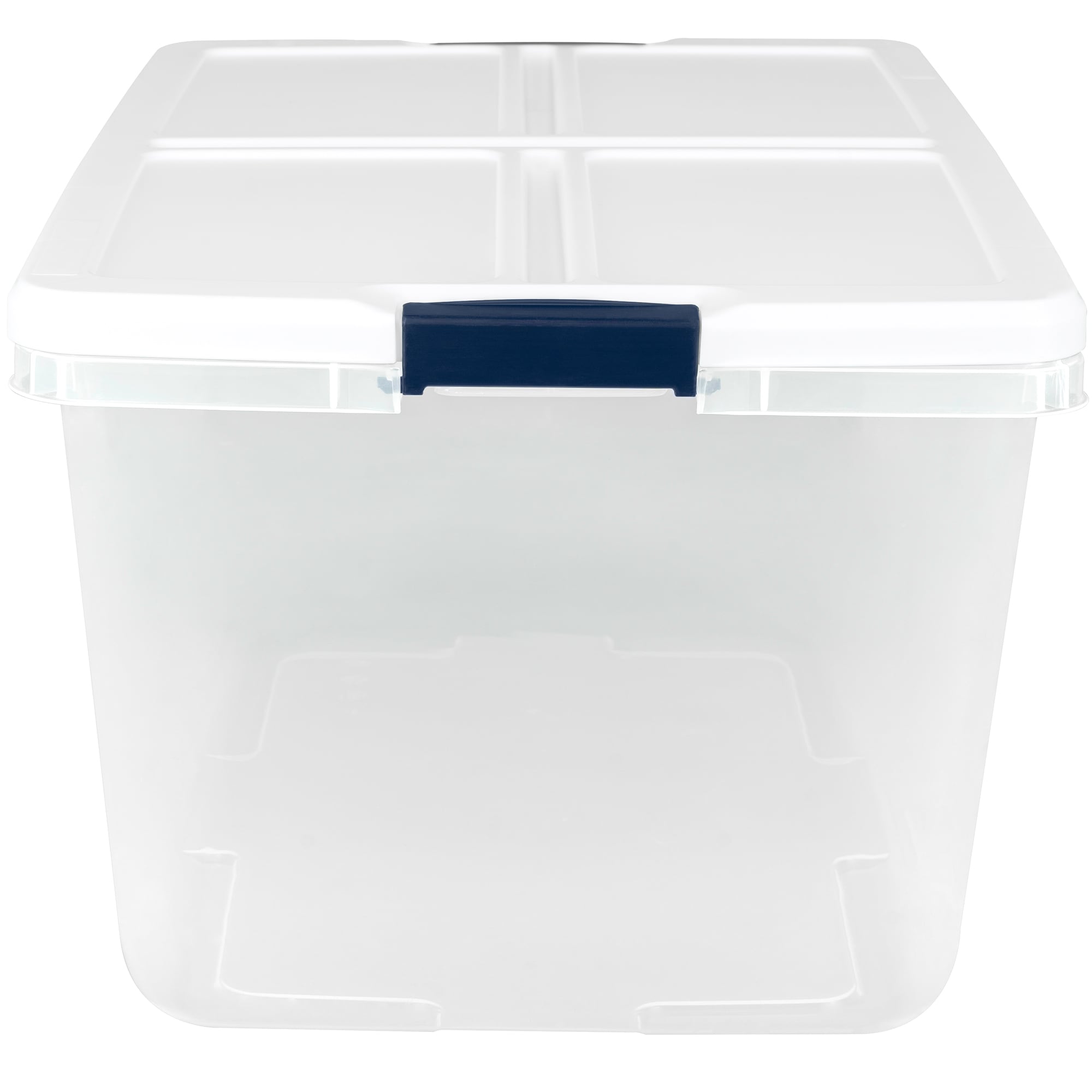 Holiday Living Large 16.5-Gallons (66-Quart) Clear W/Red Lid Weatherproof  Heavy Duty Tote with Latching Lid in the Plastic Storage Containers  department at