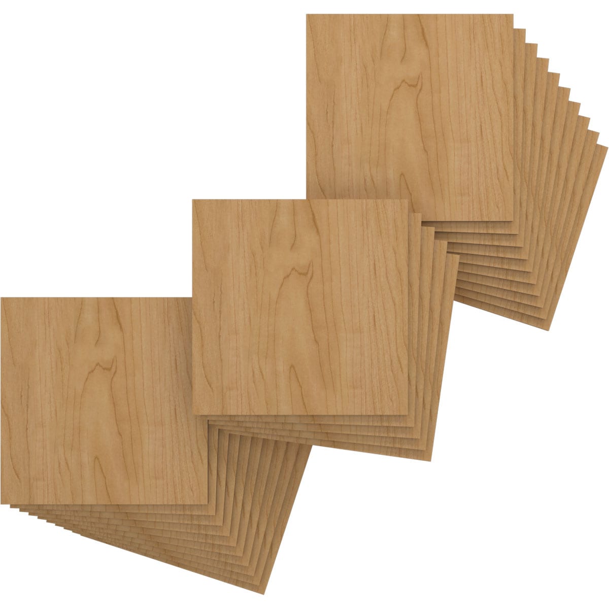 Ekena Millwork HBW12X12X250DMA 11-3/4-in x 11-3/4-in Smooth Paintable/Stainable Wood Wall Panel ( 25 -Pack, Covers 0.96-sq ft )