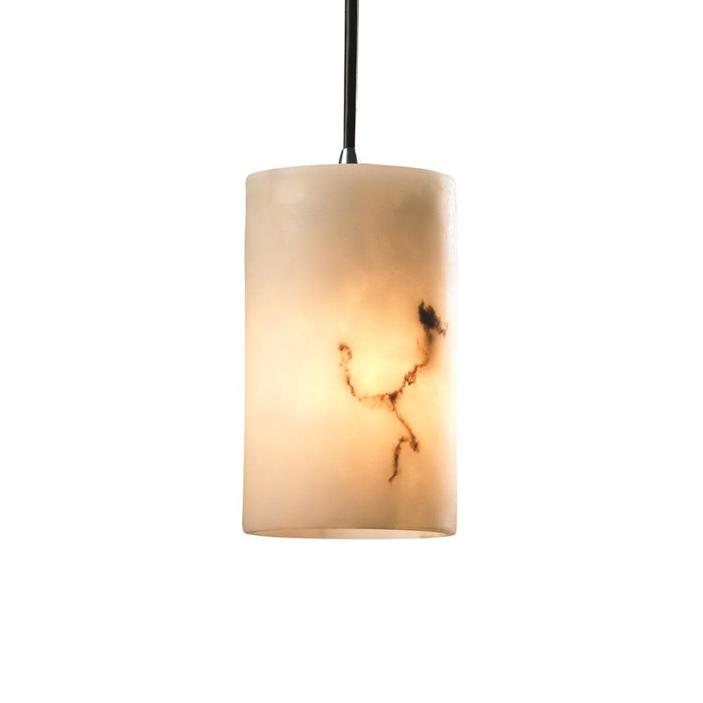 Justice Design Group FAL-8815-10-CROM LumenAria Polished Chrome Transitional Cylinder Mini Hanging Pendant light