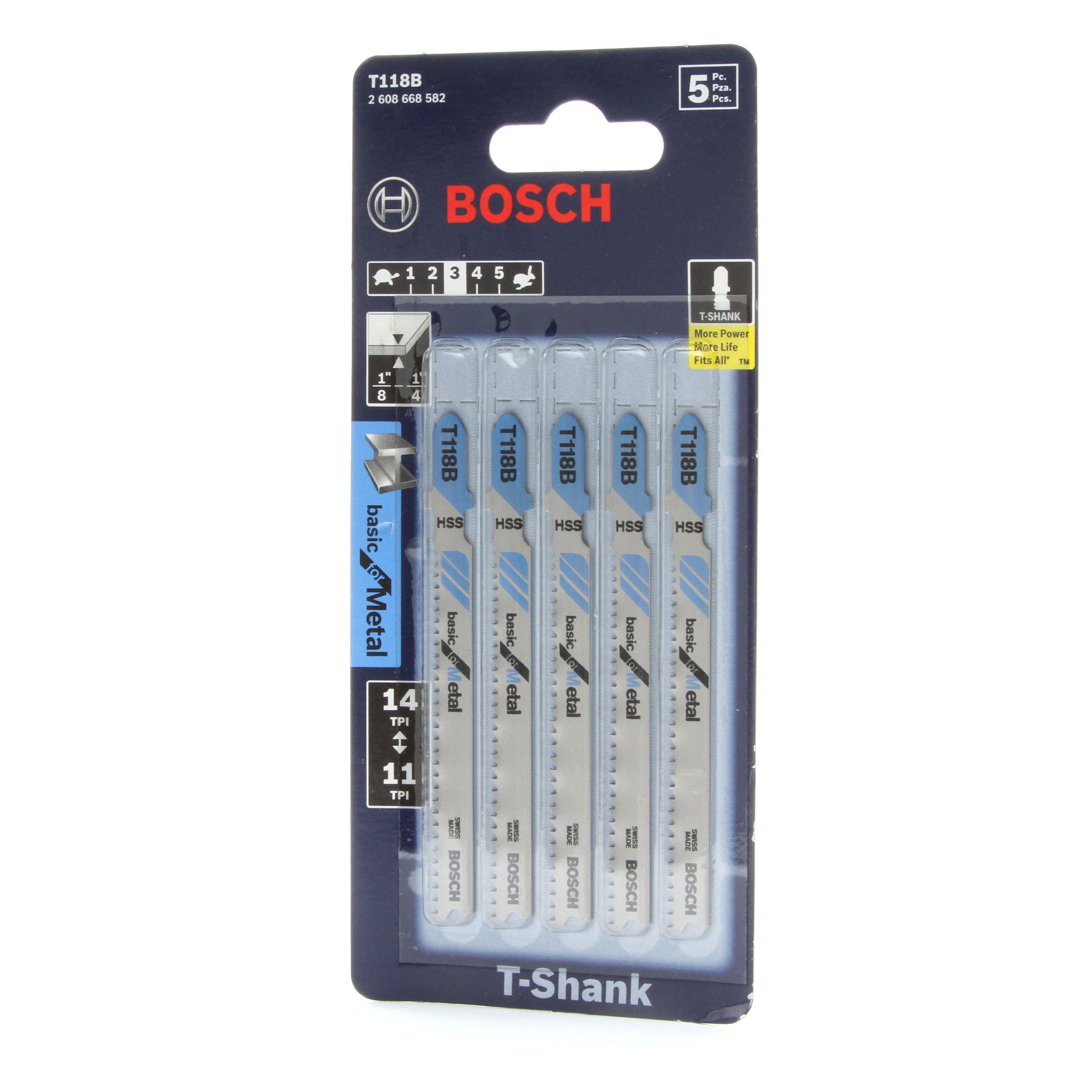 Genuine Bosch T118A Jigsaw Blades Pack Of 5 . Metal