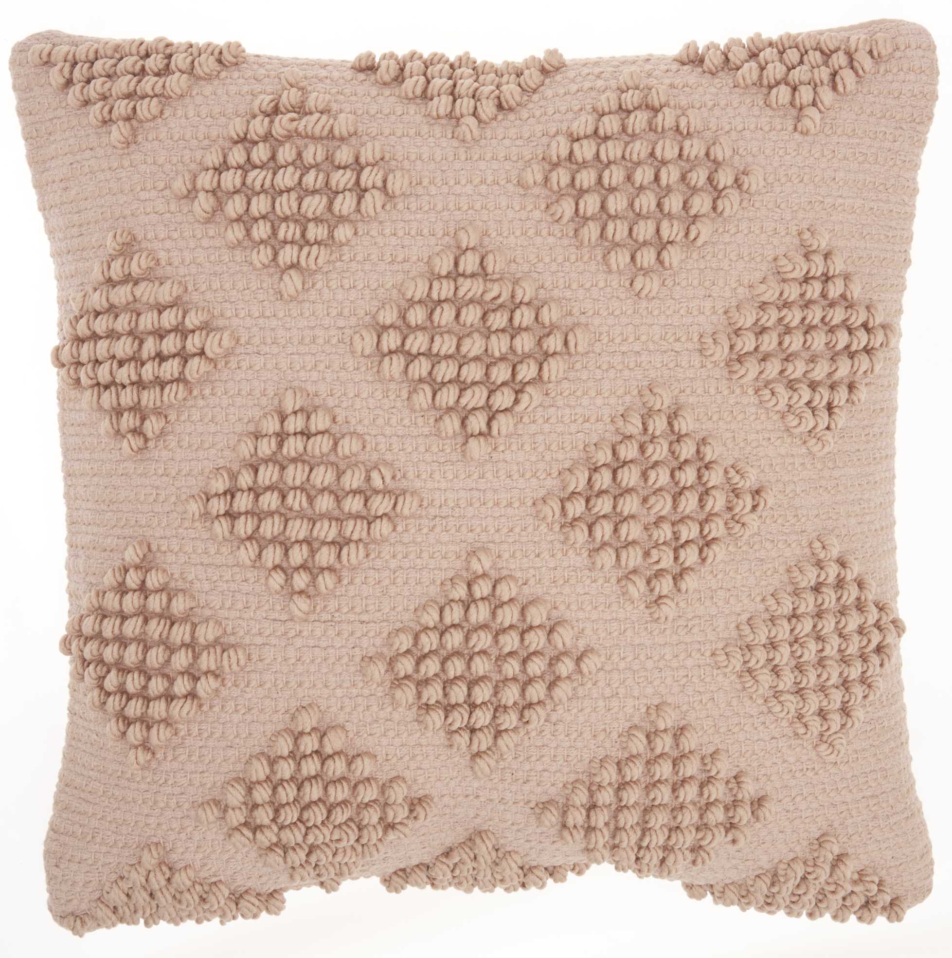 Mina Victory 798019076412 Lifestyles 18-in x 18-in Pink Square Indoor Decorative Pillow