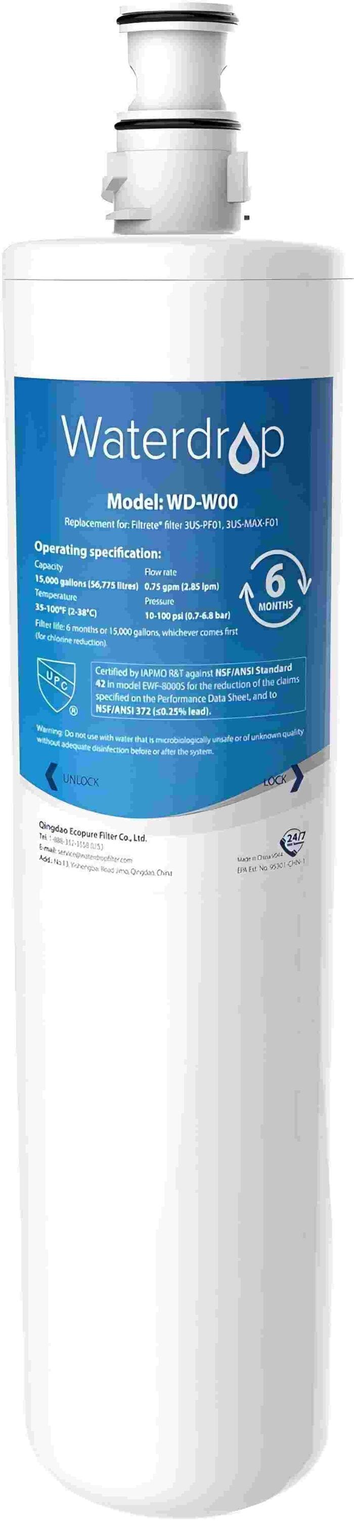 Waterdrop B-WD-3US-PF01-1 Under Sink Water Filter Under Sink 6 Replacement Filter