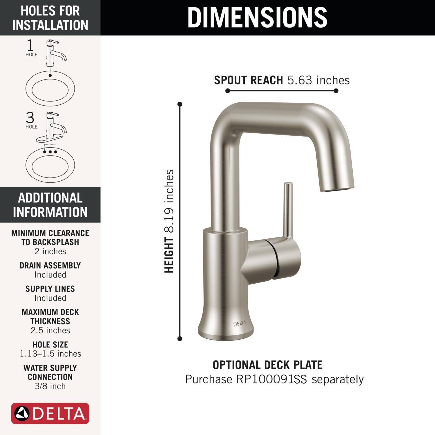Delta 554HAR-SS-DST Lavatory-Faucets - View #5