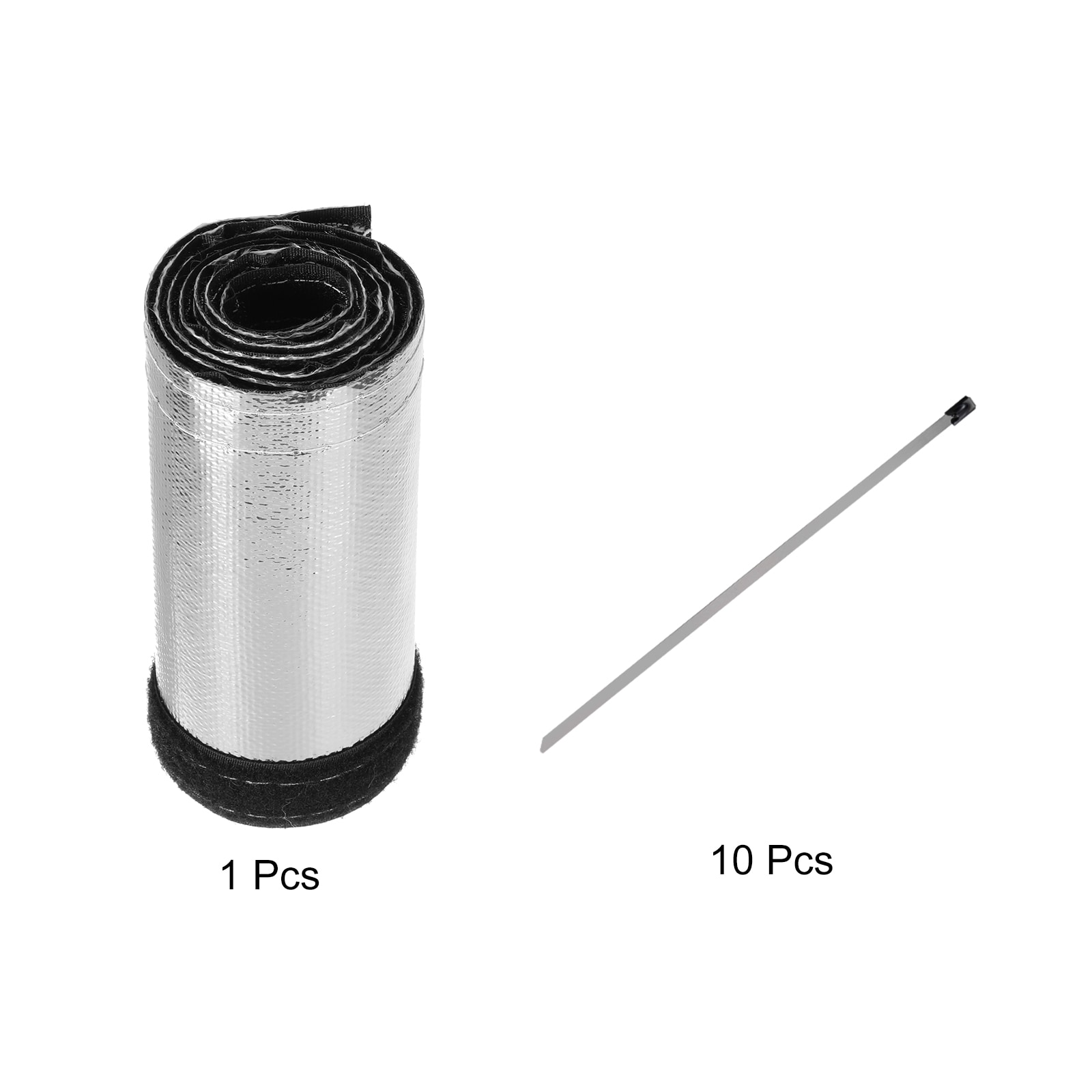 Unique Bargains Heat Shroud Sleeve Aluminized Silver Sleeving 40mm 1 1