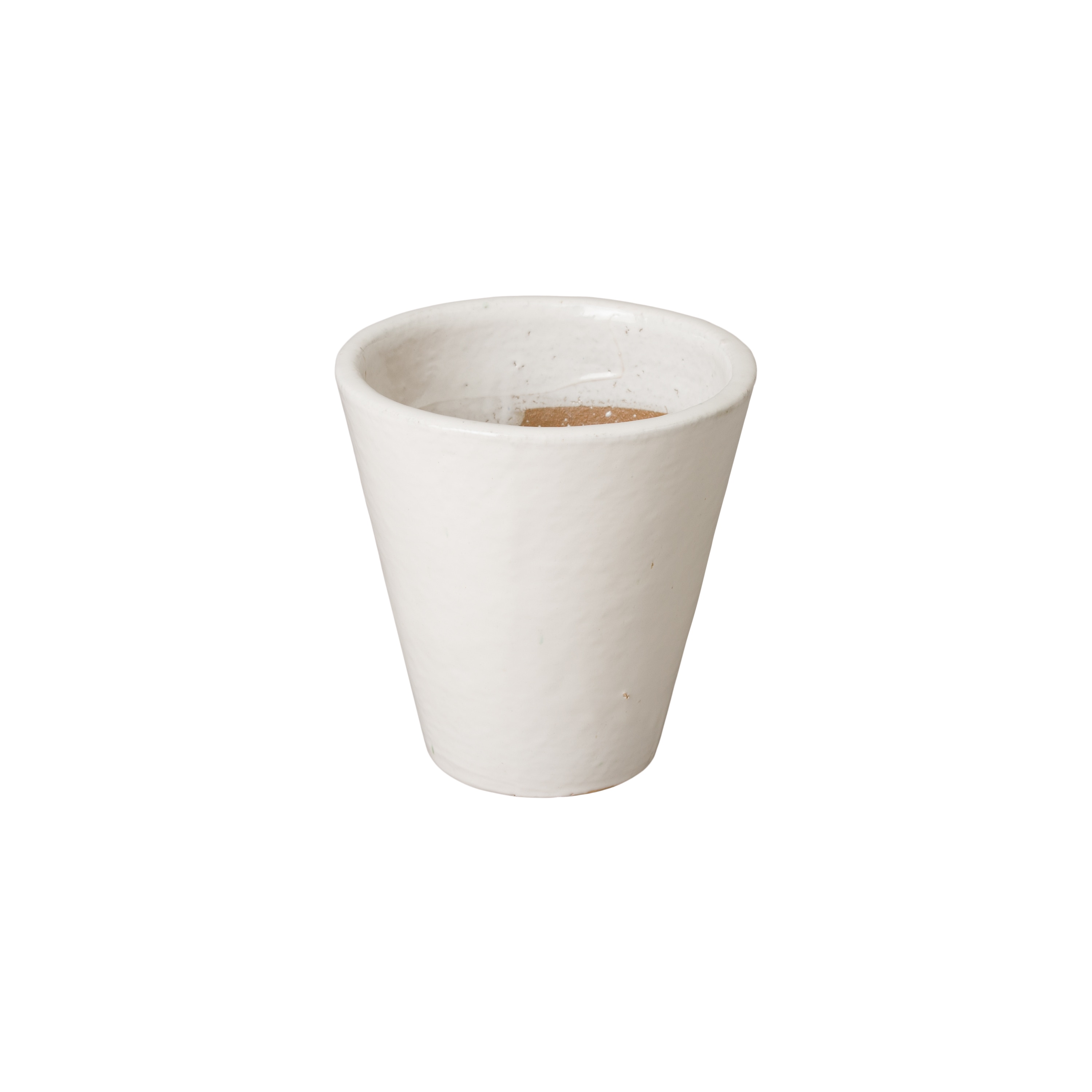 Emissary 09755WT-1 Round 12.0-in W Large White Ceramic Indoor/Outdoor Planter with Drainage Holes with Self Watering