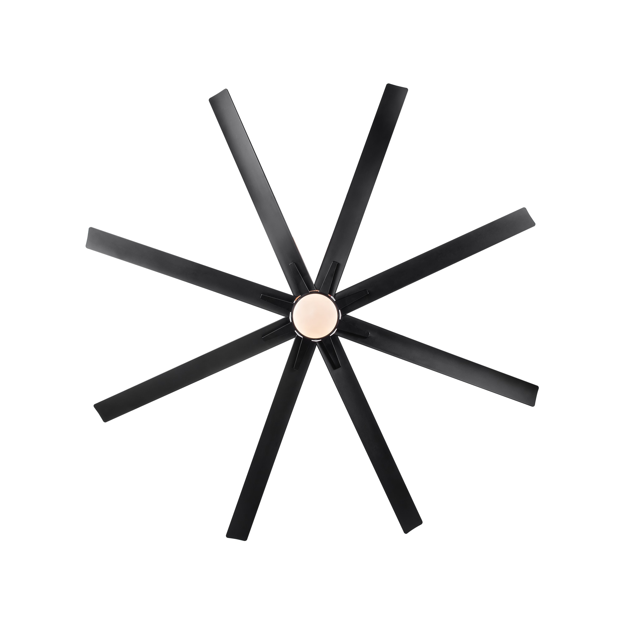 Heekcaa 72-Inch Black Matte Ceiling Fan with Remote and LED Light