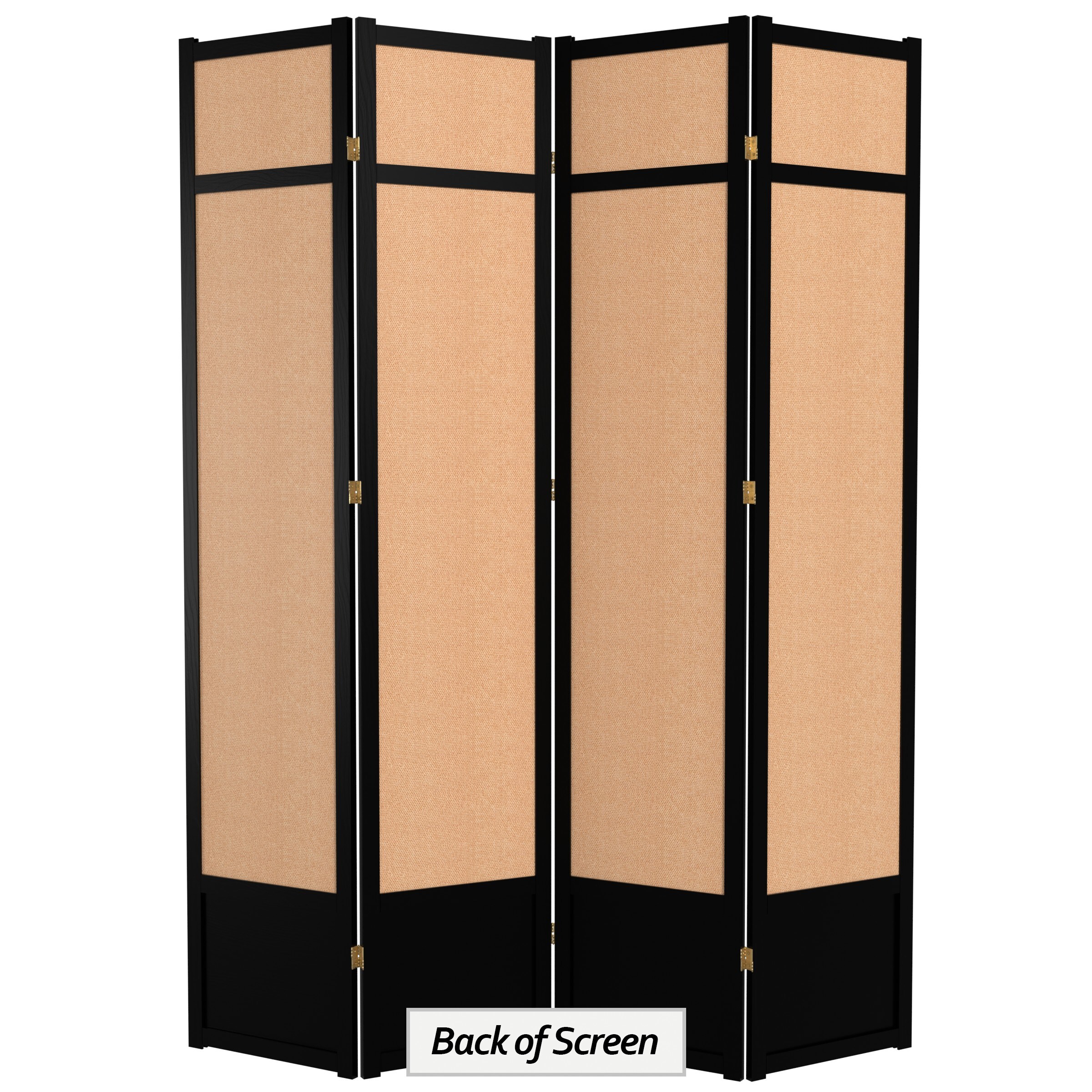 Red Lantern SS-84JUTE-BLK-4P Indoor-Privacy-Screens - View #2