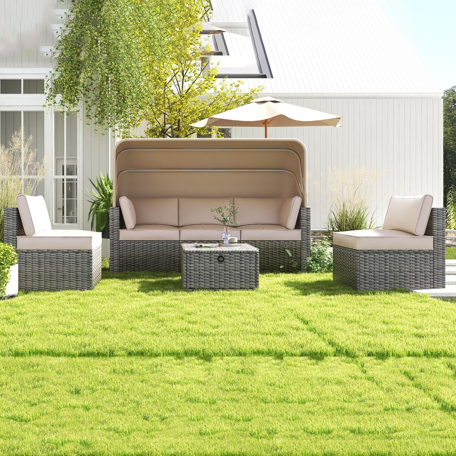 Garvee LS-PATIOHAIBBEIGE2 Patio-Conversation-Sets - View #3